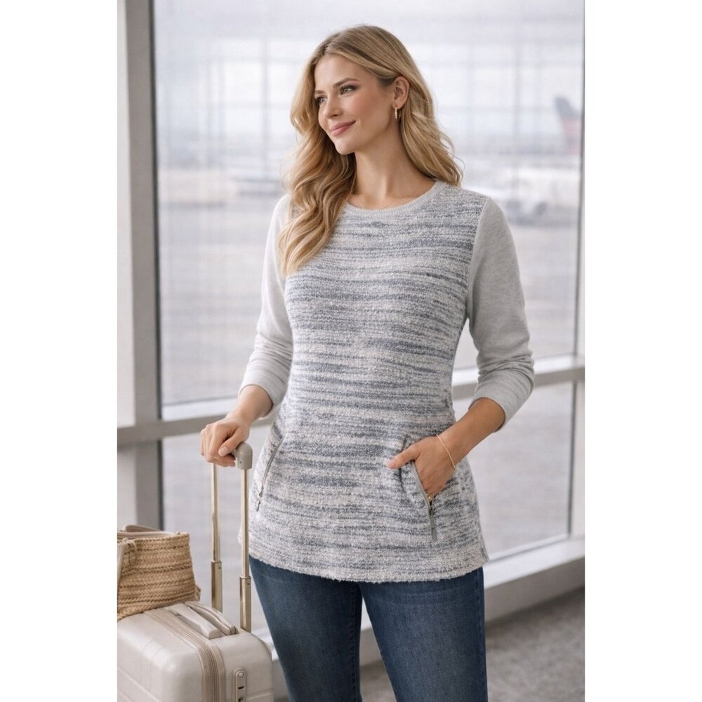 Elevated Basics Ann Taylor LOFT Textured Knit Pullover | Modern Minimalist Mediu
